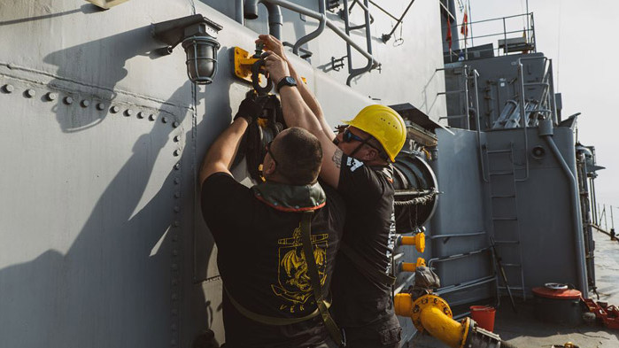 Продължава учението на флотилия бойни и спомагателни кораби „ЧЕРНО МОРЕ 2020”