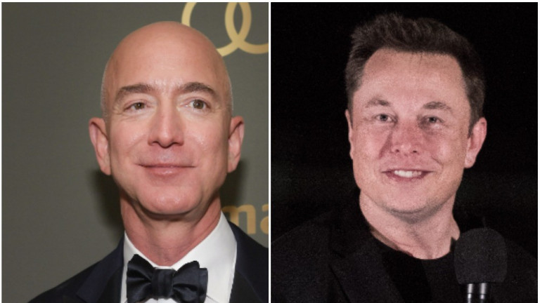 Илон Мъск и Джеф Безос в битка за земната орбита